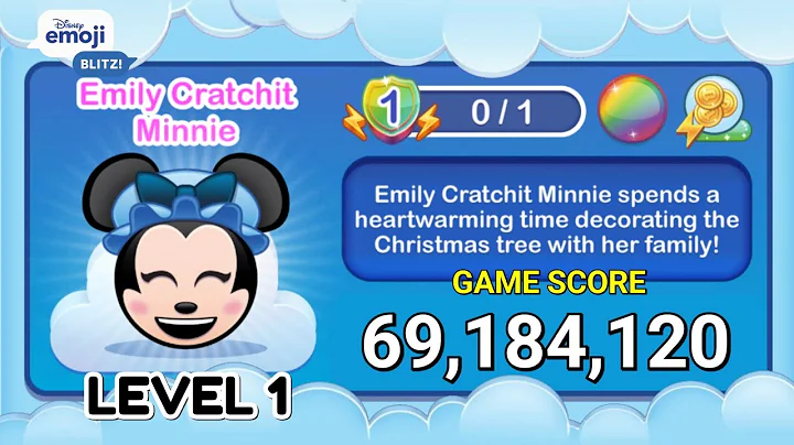 Disney Emoji Blitz EMILY CRATCHIT MINNIE (Level 1) - Christmas Carol - Exclusive Rainbow