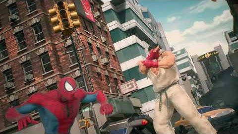 MARVEL VS. CAPCOM: Spider-Man/Ryu Hadouken! (Intros)