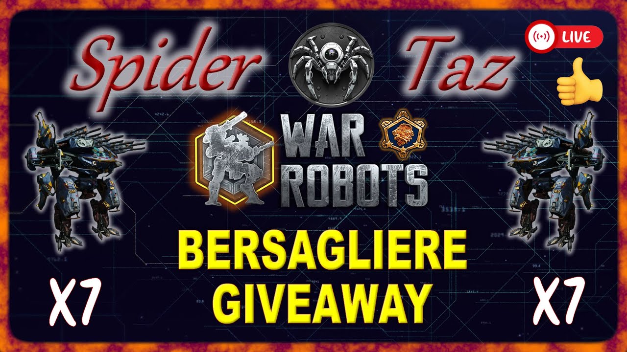 🔴 War Robots LIVE | GIVEAWAY BERSAGLIERE  X 7 | #WRWinBersagliere2