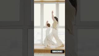 Family Yoga Bliss Harmony with Mom and Son #shorts #yoga #meditation #youtubeshorts