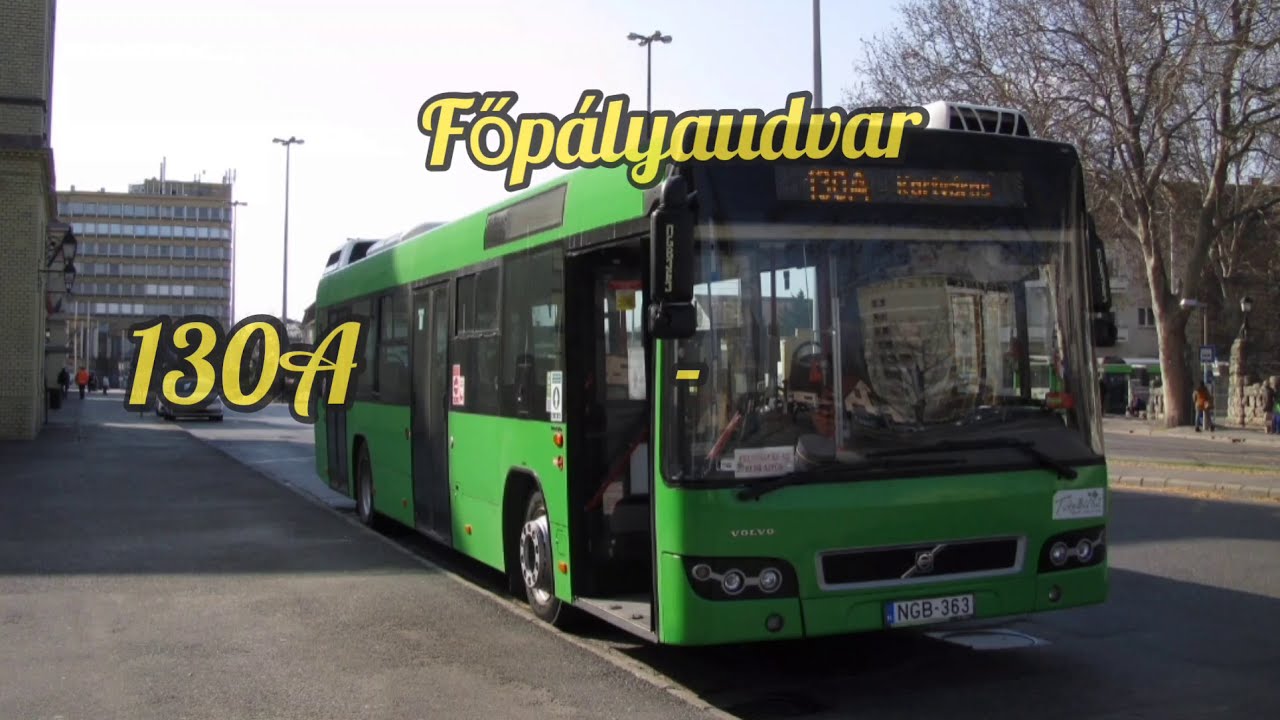 130A Főpályaudvar-Kertváros || 4x speed, hangos utastájékoztatás