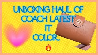 COACH UNBOXING THE LATEST IT COLOR! TAN!