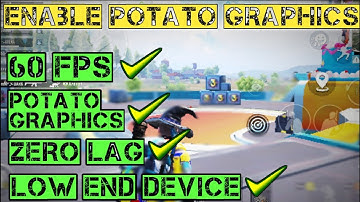 LOW END DEVICE PUBG LAG FIX V1. 3🔥🔥POTATO GRAPHICS 🔥🔥 Enable Potato Graphics
