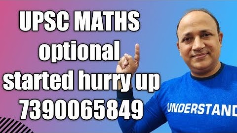 upsc maths optional class full syllabus//upsc maths optional paid online class//call 7390065849