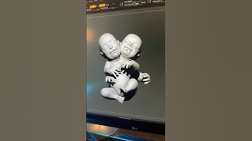 Double Headed baby sculpted in Zbrush: full sculpt on kick