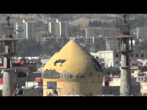 شام ريف دمشق داريا آثار الدمار في مقام السيدة سكينة المزعوم جراء القصف العنيف 9 10 2013