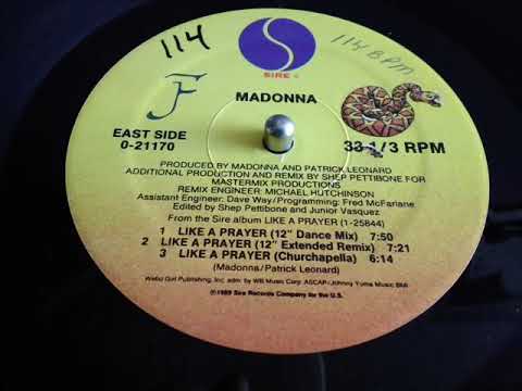 MADONNA- LIKE A PRAYER [12'' DANCE MIX] - YouTube