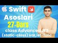 Swift asoslar 27-dars| class Advanced- Static va Class Methods & Variables — Type-level Members ?