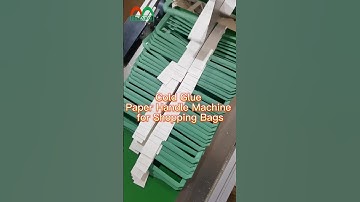 paper handle machine for shopping bags | hot-melt glue | cold glue #paperbagmachine