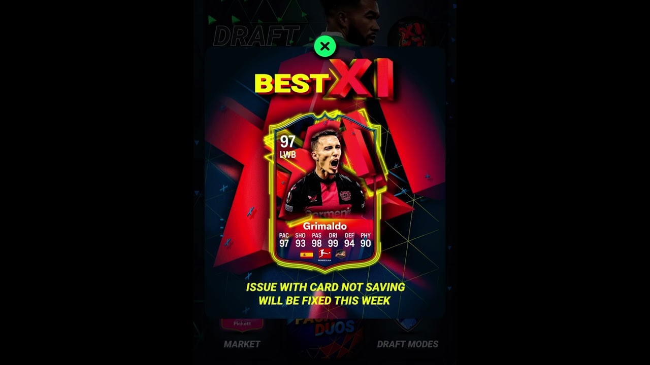 97 rated grimaldo glitch on MADFUT 24 
