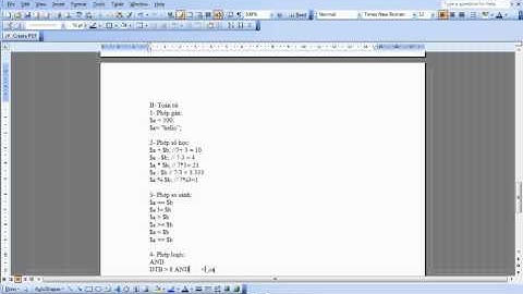 Bài 4: Tìm hiểu toán tử trong PHP
