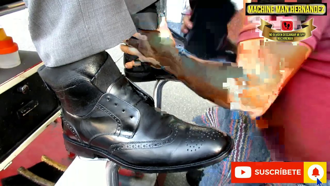 shoeshine black bostonians shoes