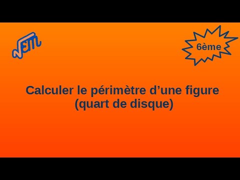 Calculer le primtre dun figure quart de disque