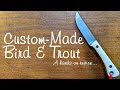 Custom bird and trout fixed blade knife by Bushbaby Knives - hands on review