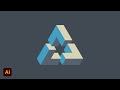 3D Triangle Logo Design In Adobe Illustrator cc 2022 | Tutorial