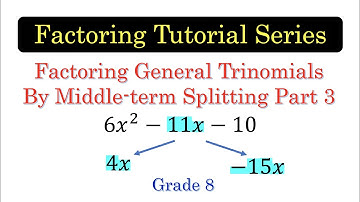 FACTOR19 Factoring General Trinomials by Middle Term Splitting Part 3 [with English subtitles]