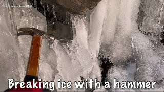 Breaking ice with a hammer 3 -ASMR-