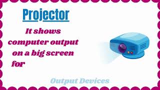 INPUT & OUTPUT DEVICES (COMPUTING) 
