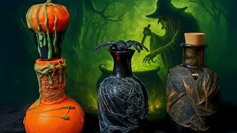 EASY Potion Bottle DIY / multiple Cheap and Effective Last-Minute Halloween ideas