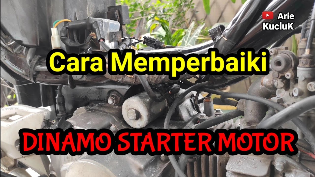 cara memperbaiki dinamo starter motor suzuki new smash 110 tahun 2006 - tutorial