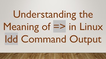 Understanding the Meaning of =  in Linux ldd Command Output