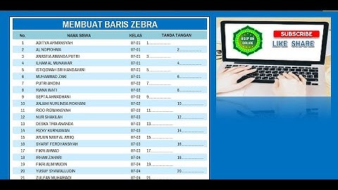 EXCLISIF!! PERDANA!! PEMULA Cara Membuat Baris Zebra di Microsoft Excel #VIRAL #exceltricks #cuan