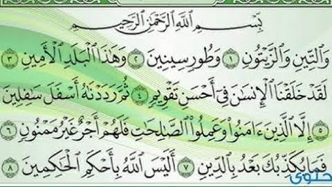 فضل قراءه سوره التين