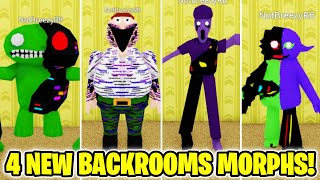 How to get ALL 4 NEW BACKROOMS MORPHS in Backrooms Morphs (ROBLOX)