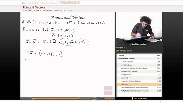 Multivariable Calculus - Points & Vectors