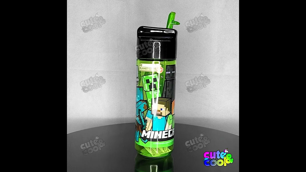 Borraccia Minecraft Per Bambini - 540 Ml, Tritan, Senza BPA, Con Cannuccia - Foto 8
