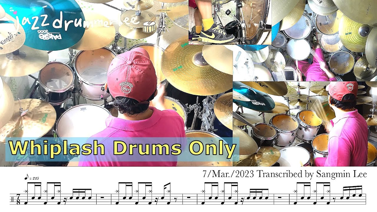 (Drums Only)Whiplash Drum Cover & Free Score (Hank Levy) 위플래시 드럼연주와 무료악보 YouTube