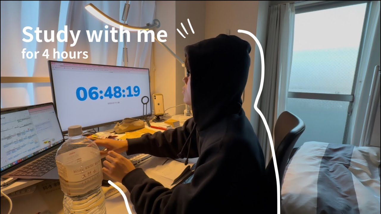 (3 AM) Study with me😎❤️‍🔥 ｜春休みも勉強がんばろう!! (4 hrs)