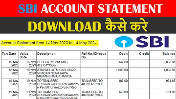 How to Download SBI Account Statement Through Internet Banking II Account Statement Kaise download
