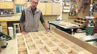 SawStop Outfeed Table Pt 2 B In the "B" section of Part 2 of building the SawStop Outfeed Table, Steve finishes up the grid, prepares for the level-adjusting