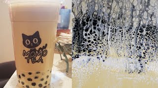 How to make Bubble (Boba) Milk Tea Acrylic Pour at Home