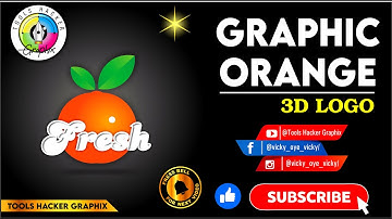 Graphic Orange Logo Design, 3D Orange Logo