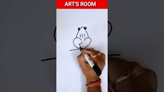 3 easy drawing with number 2 #shorts #youtubeshorts #artsroom