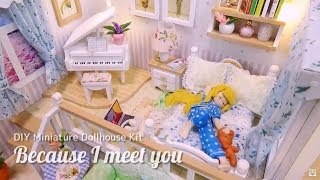 DIY Miniature Dollhouse Kit | Because I Meet You | ミニチュアドールハウスキット作り ロフト付のお部屋