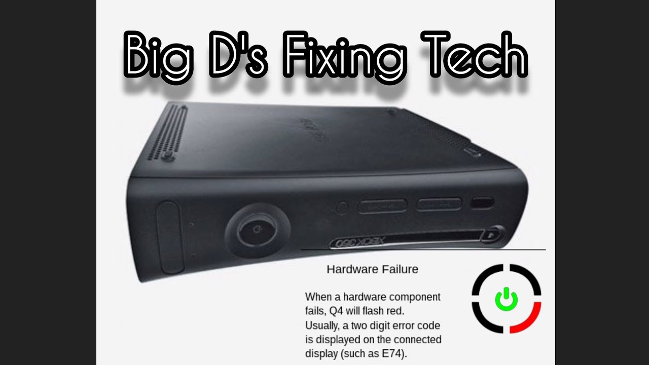 Xbox 360 Elite 1 Red Flashing Light Hardware Failure Easy Fix*