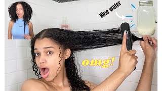 RICE WATER FOR EXTREME HAIR GROWTH| How to make rice water rinse for hair growth *easy*