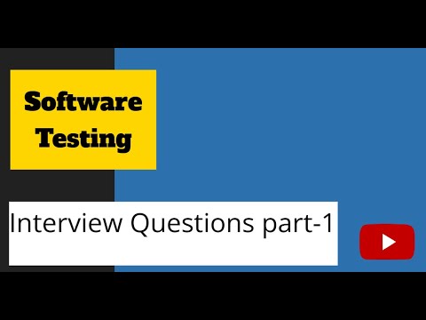 Quick Interview questions for Software Testing Part - 1 - YouTube