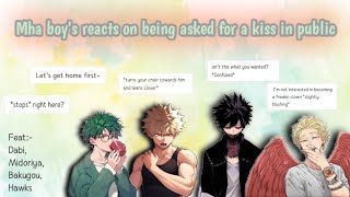 MHA x yn | When you ask for a kiss in public | Texting story~