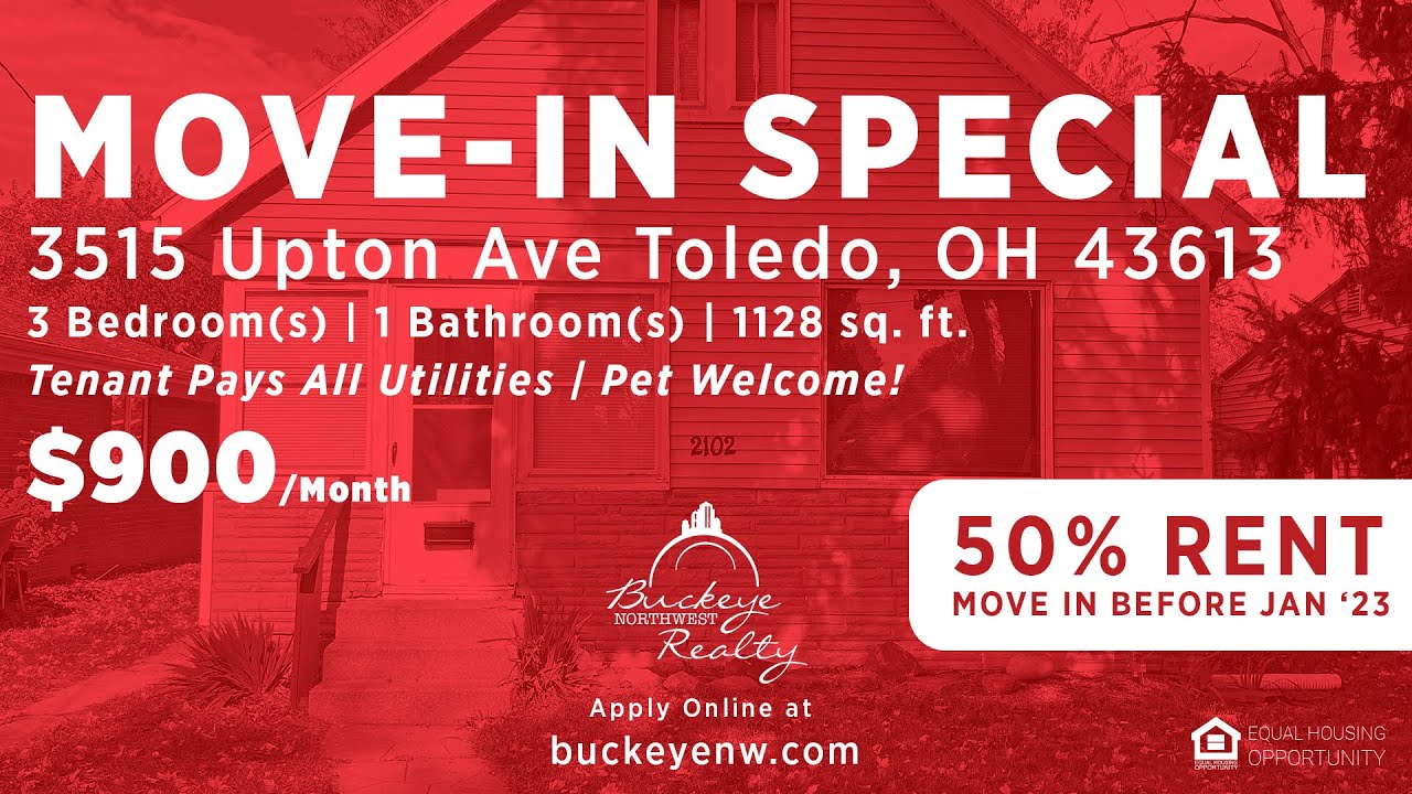 Move In Special 425 3rd Upper Toledo Ohio YouTube