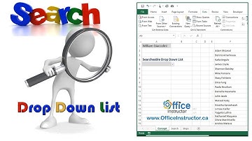 Create a Searchable Drop Down List in Excel