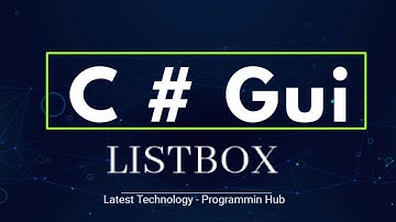 Lec 7   c# GUI ListBox control in hindi| urdu