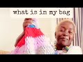 What’s in my bag. I made this bag myself for my Mombasa holiday trip. Kansiime Anne.