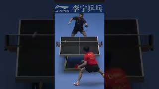 Crazy point between Wang Chuqin and Noshad Alamiyan #shorts #ttf #tabletennis #wtt #defence #attack