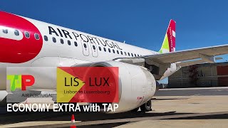 Flying 'Economy Extra' with TAP Air Portugal from Lisbon to Luxembourg