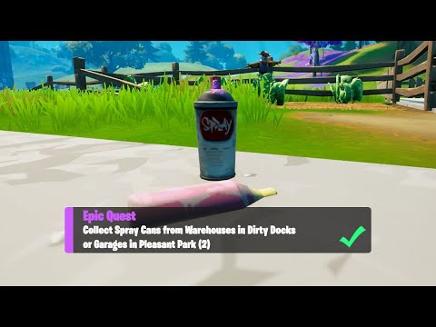 Video: Fortnite Spray Can Placeringer: Hvor Finder Man De 5 Mistede Spraydåser