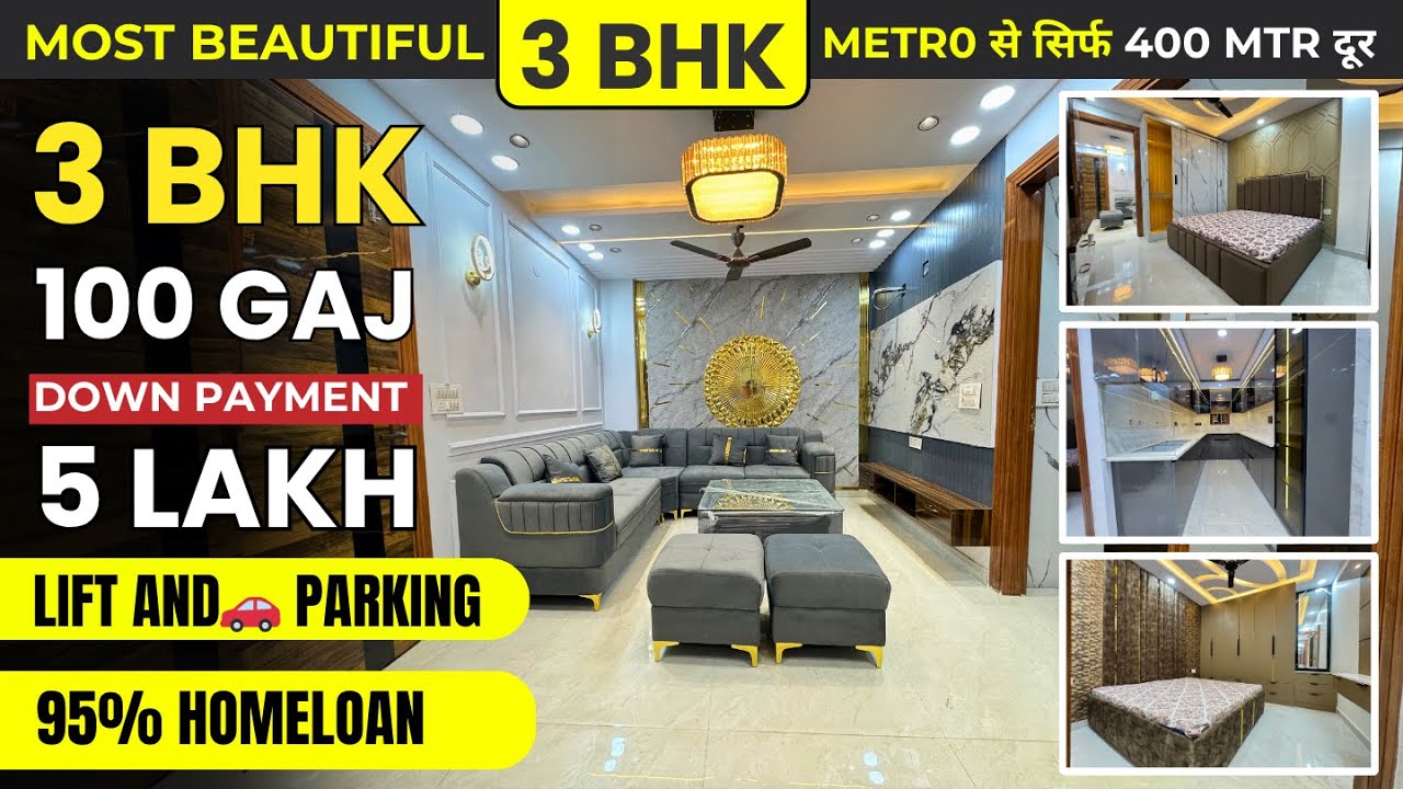 100 Gaj Fully Ventilated 😍 3BHK Flat in Delhi | Property in Delhi | Sachdeva Homes